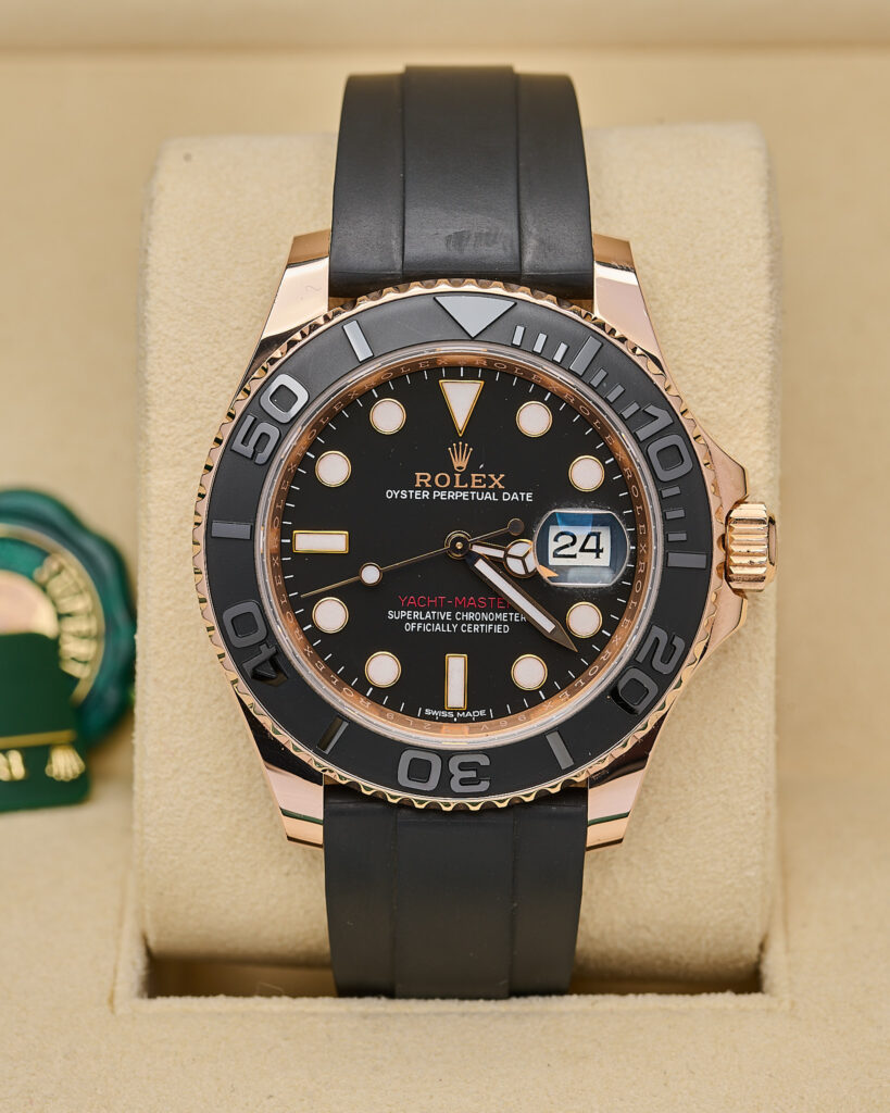 Rolex Yachtmaster 116655 2015 Rose Gold Oysterflex