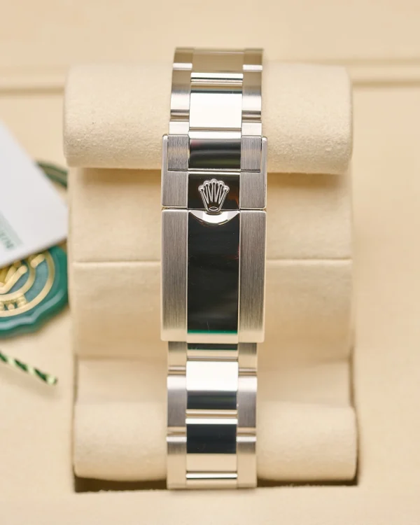The strap of a Rolex Cosmograph Daytona