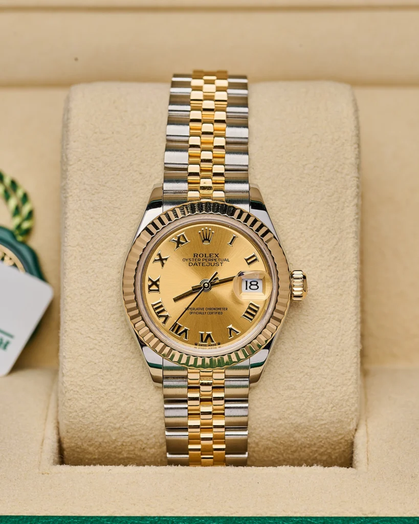 The face of the Rolex Datejust 279173 Champagne 2022
