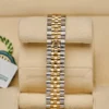 The strap and rolex logo on the Rolex Datejust 279173 Champagne 2022