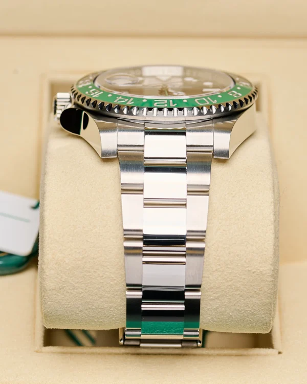 The side and the strap of the Rolex GMT-Master II 126720VTNR