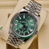 The face of the Rolex Skydweller 336934 Green Jubilee 2025