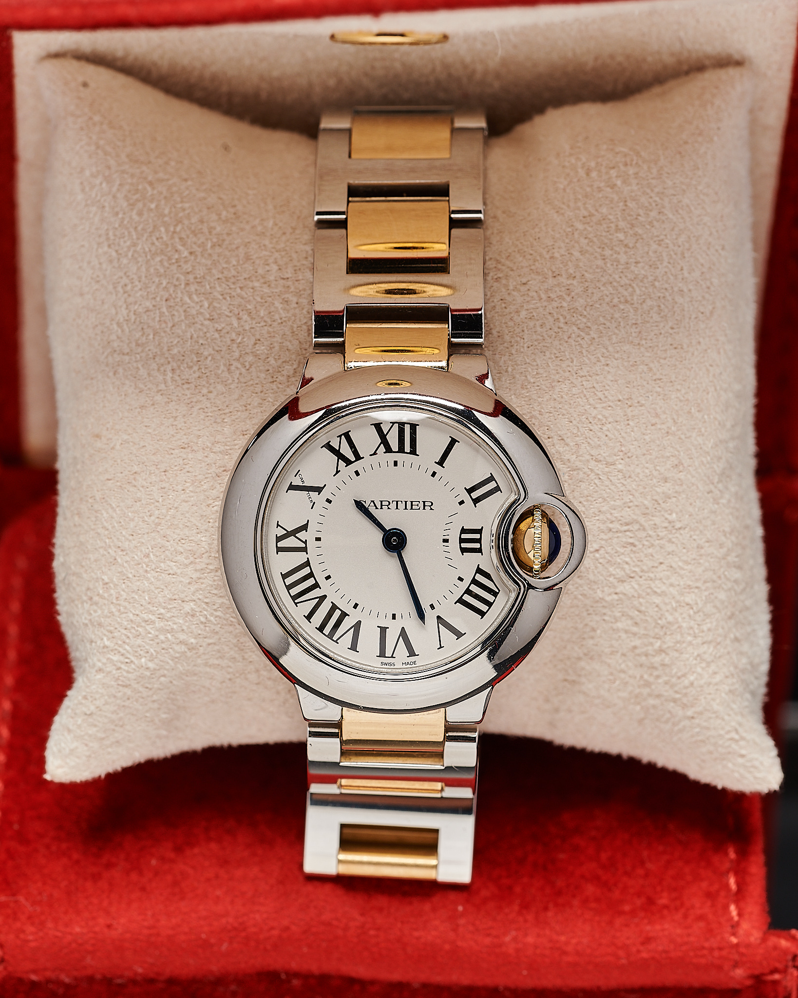 Cartier Ballon Bleu 3009 Stainless Steel & 18K Yellow Gold 2011 28mm W69007Z3