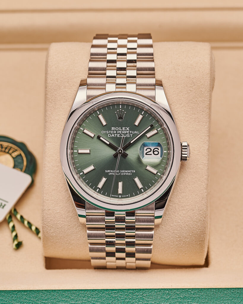 Rolex Datejust 126200 Mint Green Jubilee 36mm